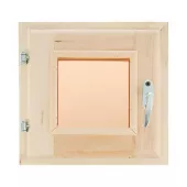 Окно для бани 30х30 липа стеклопакет бронза