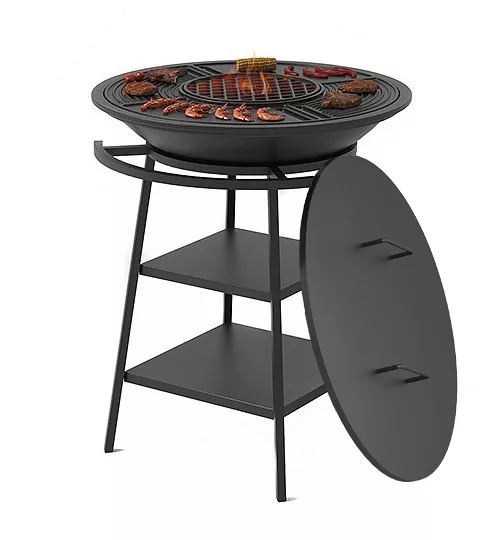 Чугунный Fantastic Grill Везувий Ø 700 (чаша+подставка+плита Gurman Ø700+крышка)