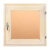 Окно для бани 50х60 липа стеклопакет бронза